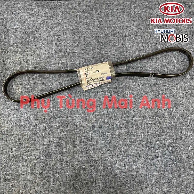 Dây cruroa tổng chính hãng Hyundai grand i10 2014 - 2019 / 4 máy - 5PK1230 - Mã PT: 2521203050 2