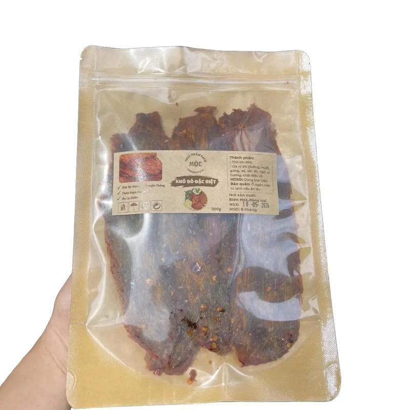 1kg khô bò loại dai ngon (2 túi zip, mỗi túi 500g), Snack ăn vặt