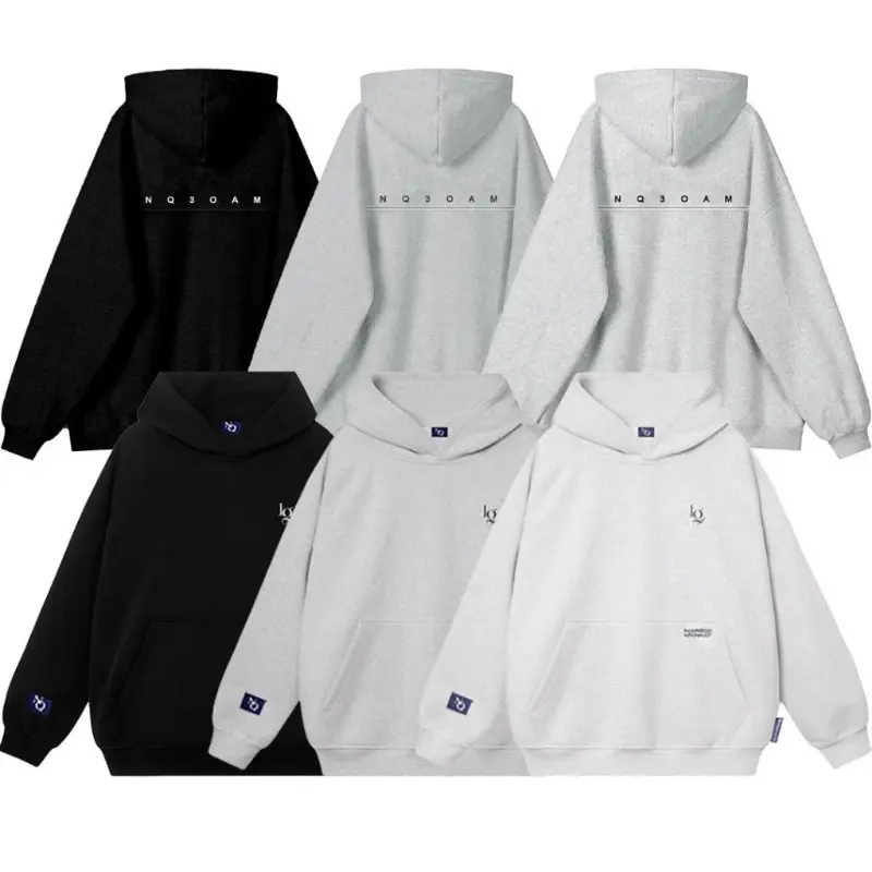 ÁHoodie Chui Thêu NQ30 AM Form Rộng Nam Nữ Unisex Cotton Menswear Tim Nhung