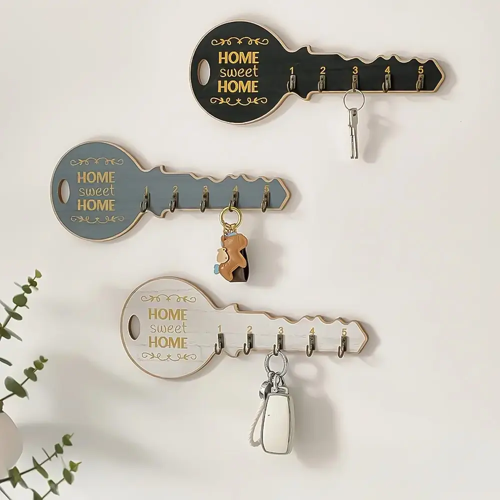 Key Holder Functional Durable Wall Hanger Popular Key Shape High Demand Wall-mounted Key Rack Unique Design Wall Hook Stylish