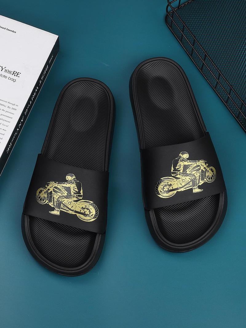 Product Introduction of Men's Dragon Pattern Slides, Casual Comfortable Breathable Non-slip Slippers, Fashionable Slippers for Indoor & Outdoor Wear, Boy 4
