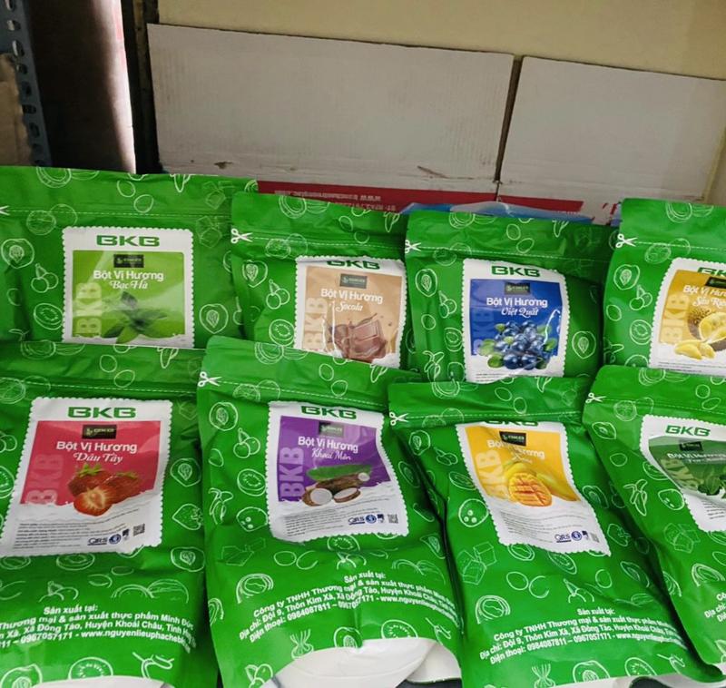 bột vị bkb gói 1 kg, đầy đủ các vị, pha trà sữa, tạo màu