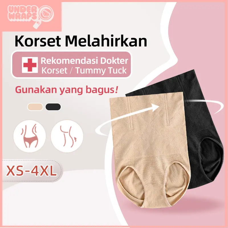 Korset Pelangsing Perut Buncit Katun Murni 4 Tulang Besi  Korset Melahirkan Korset Celana Celana Dalam Wanita 656