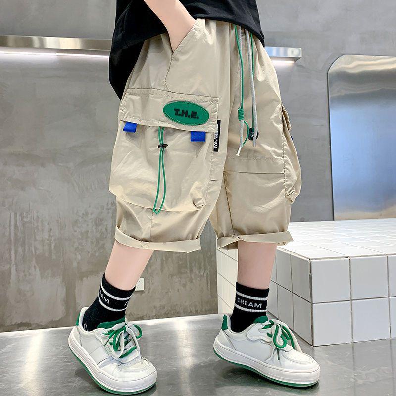 Product Introduction of Quần Dài Mùa Hè Cho Bé Trai, Quần Dài Cropped Xén, Dành Cho Trẻ Em Trung Bình Và Lớn, Dáng Rộng Vừa Vặn, Mỏng Và Thoáng Khí, Phong Cách 2024, Quần Thường Ngày 6