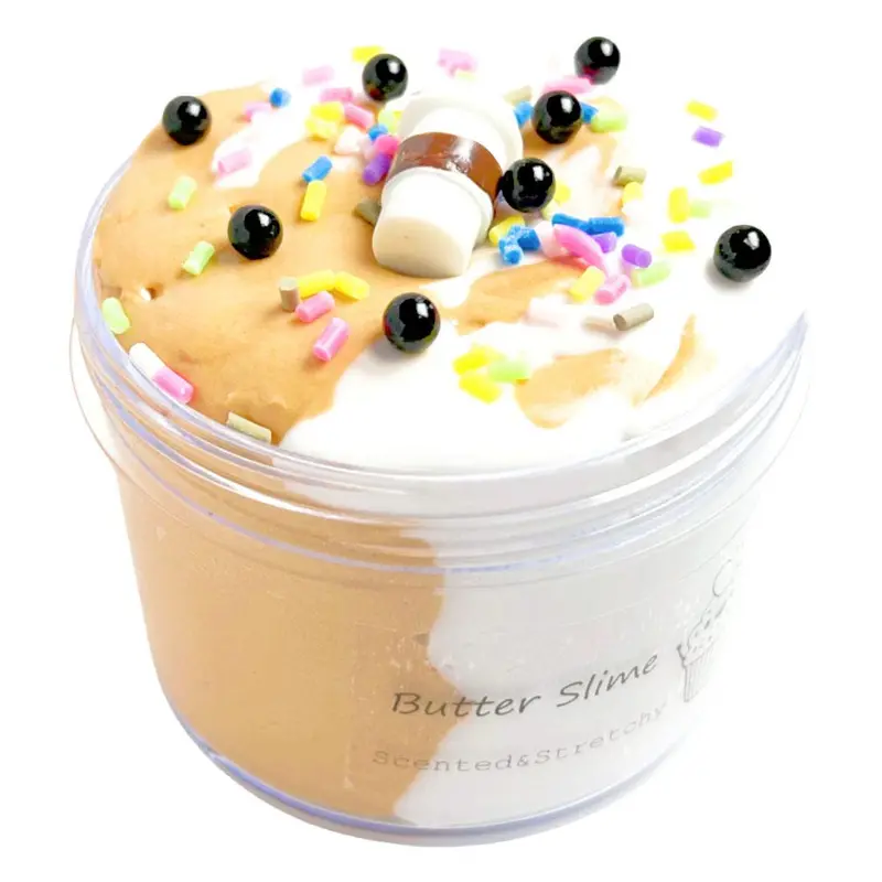 Bùn Bông Slime, 60ml, Bùn Hai Màu, Nhẹ, Đồ Chơi Tự Làm, Bùn Đất Sét, Bơ Slime, C5O5 5