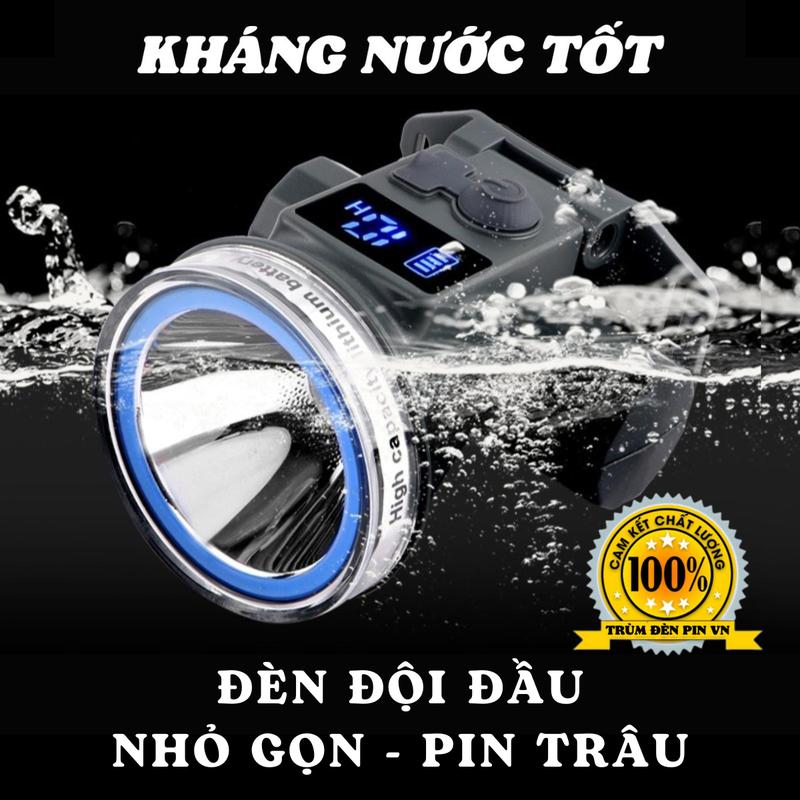 SALE HÔM NAY - ĐÈN PIN ĐỘI ĐẦU B01, PIN TRÂU TRÊN 10 TIẾNG, SÁNG GOM CÓ MÀN HÌNH LED BÁO PIN, CHỐNG NƯỚC TỐT, SẠC USB TYPE C