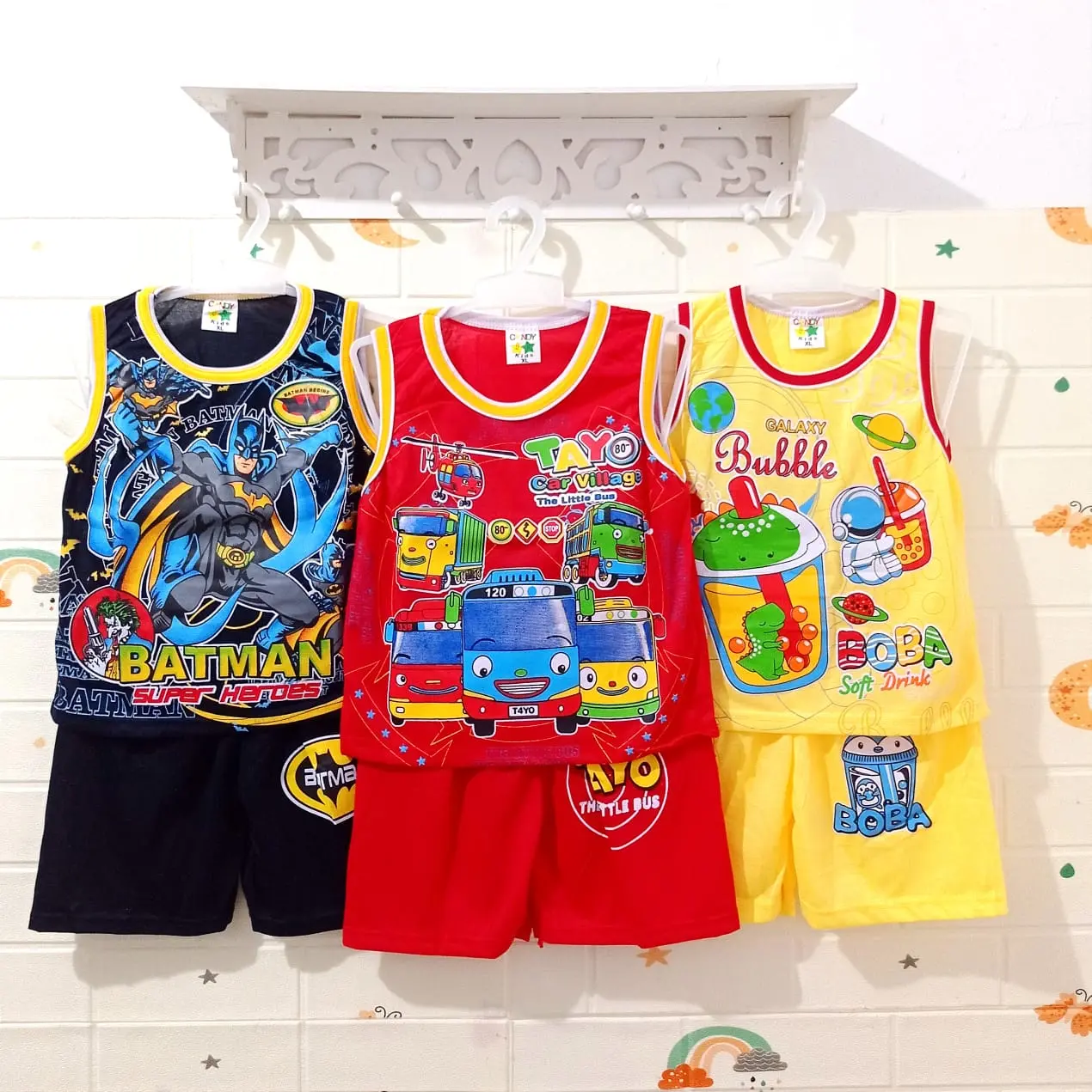 PROMO 3 PASANG STELAN LEKBONG CANDY ANAK COWOK 3 BULAN - 5 TAHUN/STELAN ANAK COWOK Katun