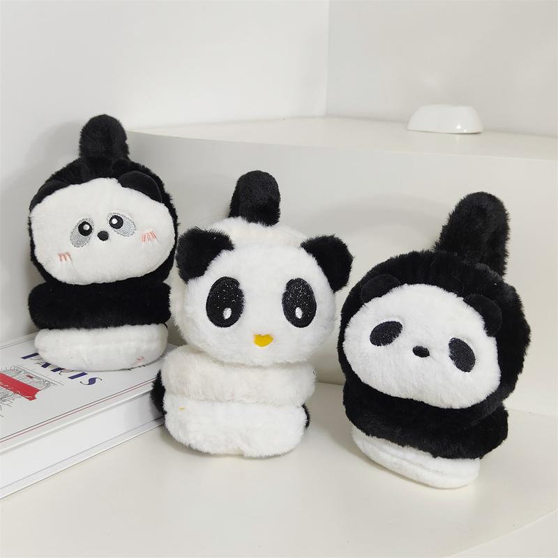Product Introduction of Plush Hairband Cartoon Panda Claw Clip Updos Hair Clip Girl Kids Ponytail Holder 13MC 5