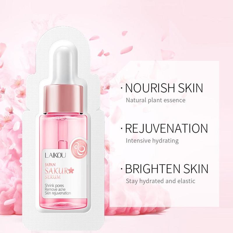 Product Introduction of Sakura Brightening Facial Serum Moisturizing Sachet Smooth Wrinkle For Dullness Skin Care 21