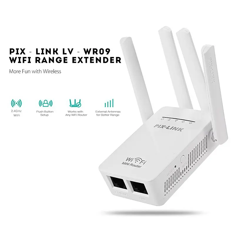 Penghala Pengulang WiFi Tanpa Wayar, PIX-LINK WR09Q, Penggalak - TikTok ...
