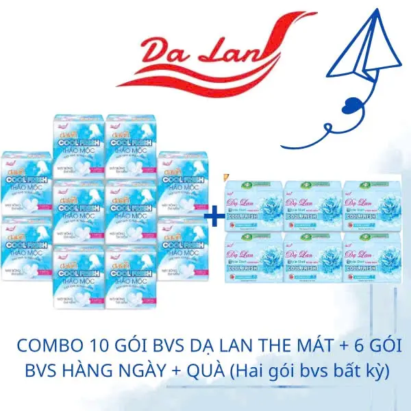 COMBO MÁT LẠNH 16 gói TẶNG 2 gói BVS DẠ LAN bất kỳ (10 gói ban ngày dài 24cm+ 6 gói hàng ngày dài 16cm) Tampon Nữ. BĂNG VỆ SINH DẠ LAN MÁT LẠNH MUA 16 GÓI TẶNG 2 GÓI BẤT KỲ 0