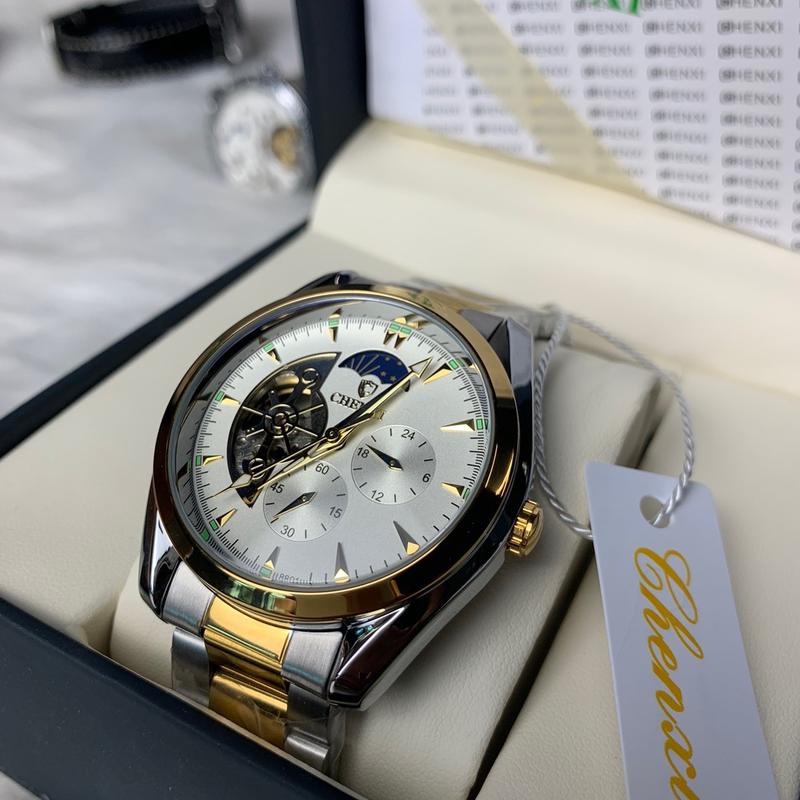 Đồng hồ cơ nam CHENXI CX-8801 cánh buồm,dây thép đúc đặc không rỉ Watch Đeo Tay Voi