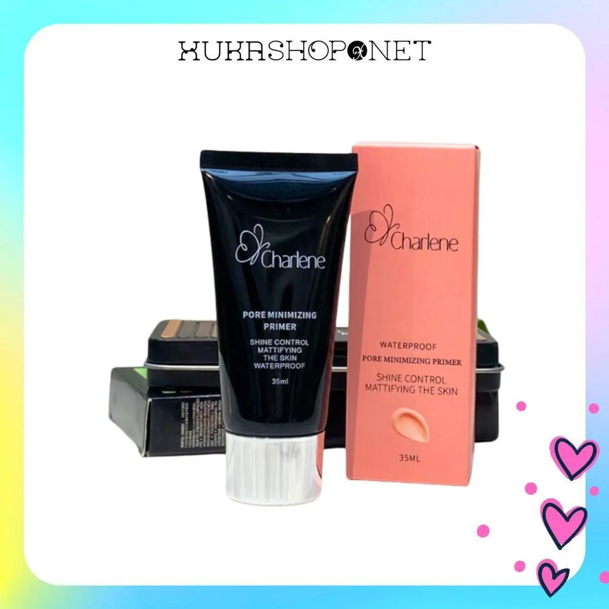 Kem Lót Trang Điểm Charlene Pore Minimizing Primer - Shine Control Mattifying Make Up - 35ml Chống Mồ Hôi Chống Nước