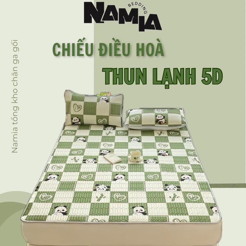 [Tặng 2 vỏ gối nằm] Chiếu điều hòa NAMIA BEDDING thun lạnh hoạ tiết 5D set 3 món ( không bèo).chất vải mềm mại thoáng mát dùng được 4 mùa quanh năm