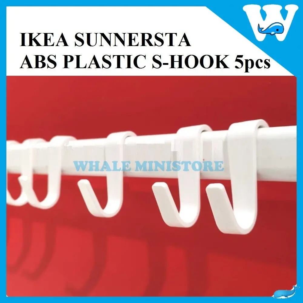 IKEA 5-PIECES ABS PLASTIC S-HOOKS SET / MULTIPURPOSE STAINLESS STEEL HOOK / CANGKUK-S SERBAGUNA