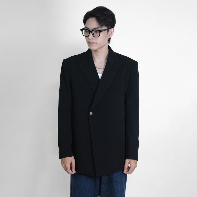 ÁO BLAZER TRỐNG TRƠN KHÔNG TÚI - CÓ ĐỆM VAI - MAY 3 LỚP - SỬ DỤNG CÚC KIM LOẠI