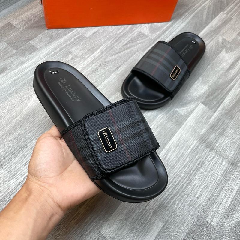 Dép Nam quai dán  ( đế 3cm ), quai dán  phiên bản đế cao su đúc , quai da kết hợp vải êm ái Slipper DéP Nam Đế Bằng Dép Lê Đồng sanpham moi