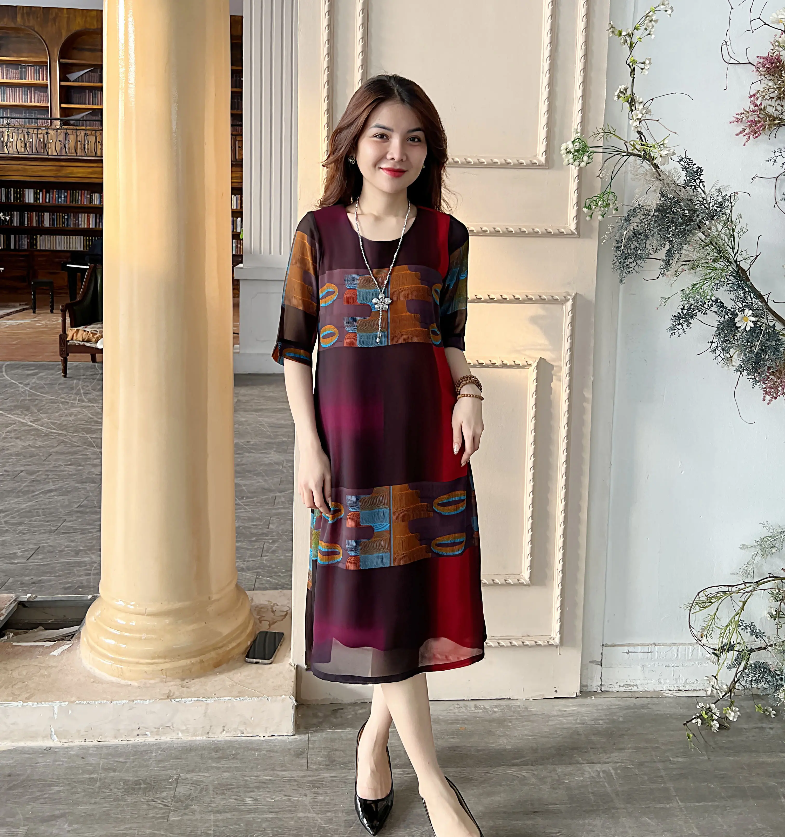 Đầm suông tuổi trung niên nhiều mẫu