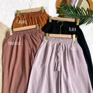CELANA KULOT CRINKLE HIGHWAIST TALI SERUT JUMBO MUAT BB 40-85KG