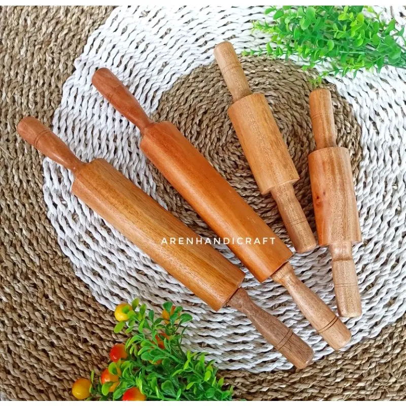 Rollingpin gagang kayu mahoni