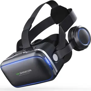 [COD] VR Box Virtual Shinecon 6.0 Reality support Glasses dengan Headphone model headband kepala enteng Garansi 1 Tahun