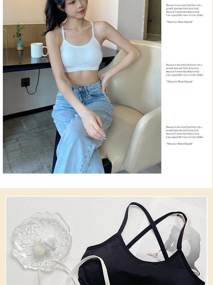 Product Introduction of Beautiful Back Strapless Camisole With Chest Pads For Women, Summer Outerwear And Inner Wear, Sleeveless Short Top, Hot Girl Tube Top 14