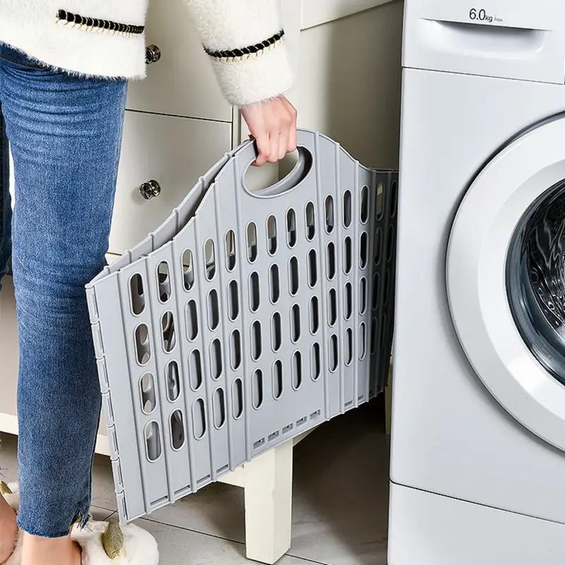 Product Introduction of Foldable Laundry Basket, Portable Clothes Storage Basket, Durable Clothes Storage Basket for Home Bathroom, Organiser 0