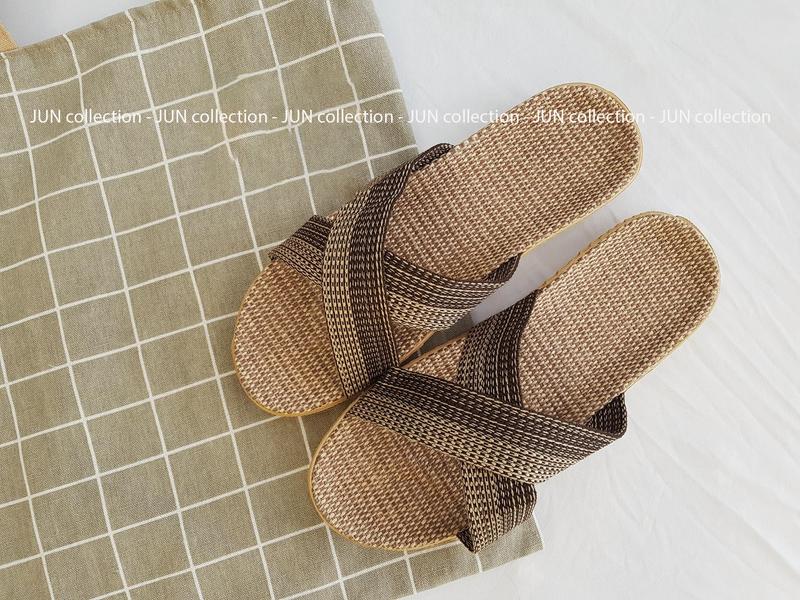 Product Introduction of [Có sẵn đủ size] Dép cói quai chéo cho NAM, mang nhà, đi làm, đi biển, dạo phố 18