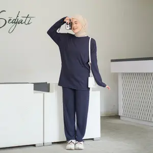 [ BUSUI FISY ] Setelan Piyama Busui Friendly Lengan Panjang - One Set Menyusui Nyaman
