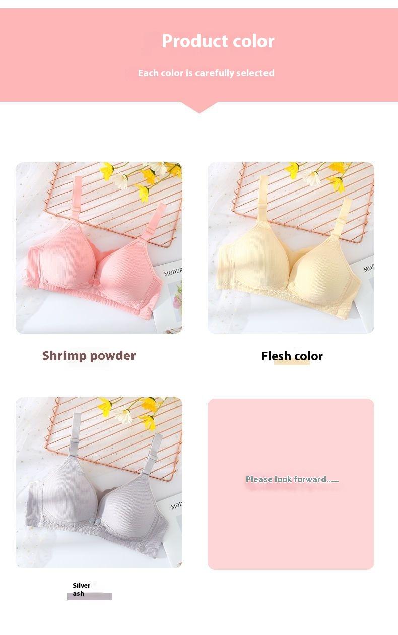Product Introduction of Front opening nursing bra for pregnant women, gathering underwear to prevent sagging and postpartum breastfeeding, specifically designed for thin pregnancy bras for women 13