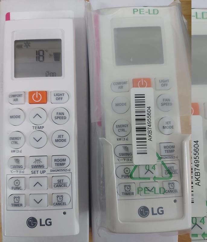 Remote máy lạnh điều hòa LG mới xịn Hãng mã là AKB74955604 và AKB74955603