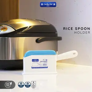 Lucky Star - TEMPAT CENTONG NASI TERTUTUP + CENTONG / RICE SPOON HOLDER