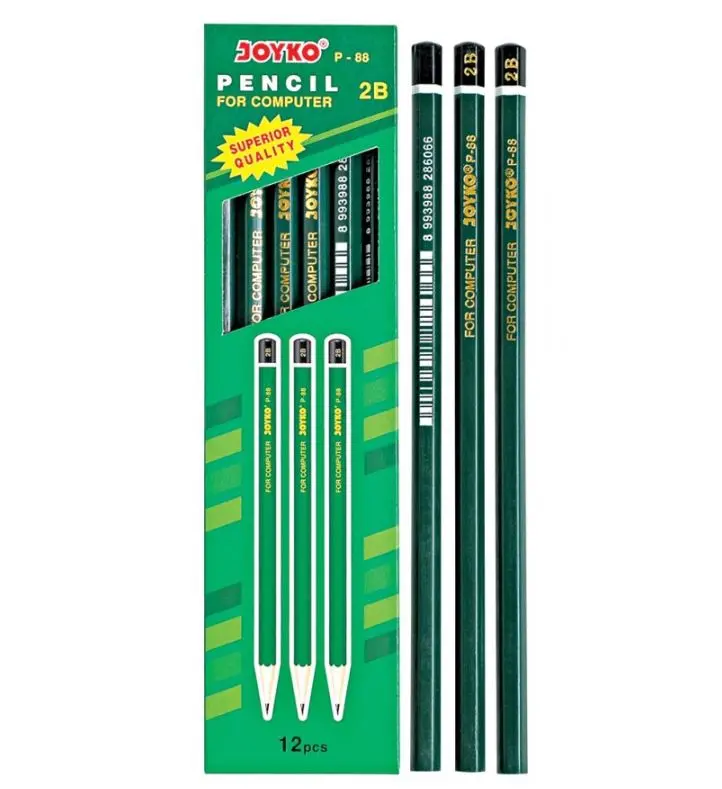 (12pc) PENSIL JOYKO 2B TULIS P 88 / PENCIL KOMPUTER UJIAN NEGARA P88 0