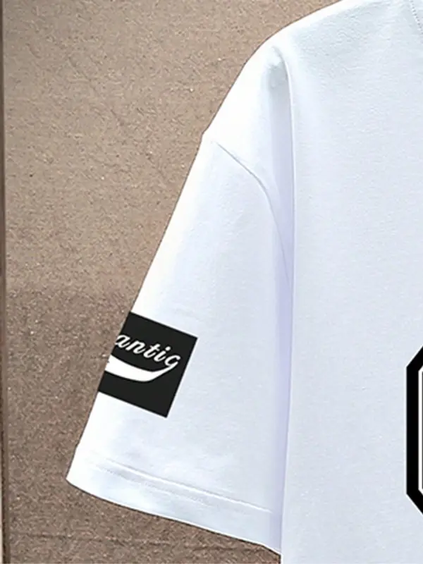 Men's Number 93 & Letter Print Short Sleeve Graphic Tee, Regular Fit Casual Round Neck T-shirt for Summer, Men's Top for Daily Wear 7