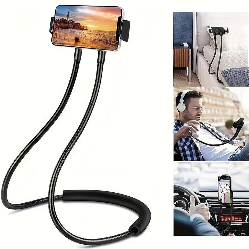 360 Degree Rotatable Neck Phone Holder, Hands-free Mobile Phone Bracket, Flexible Adjustable Phone Holder for Home Office 5