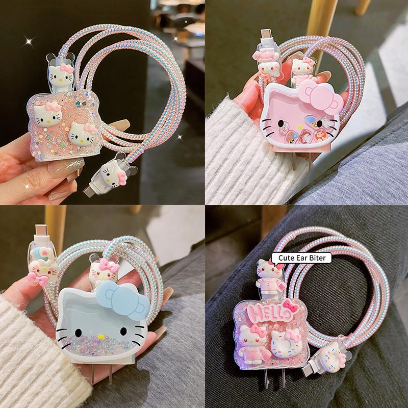 Vỏ Cáp Dữ Liệu Sạc Hello Kitty, Thiết Kế Dễ Thương, Dành Cho Bộ Sạc Apple IPhone 20W, Vỏ Bảo Vệ, Bộ Dụng Cụ Quấn, Bảo Vệ Chống Đứt