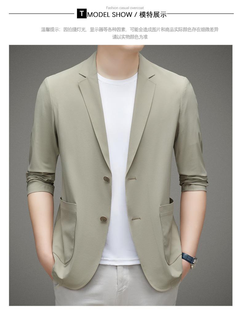 Product Introduction of [Duke] Spring Summer Ice Silk Sunscreen Casual Single Suit 2024 Men's Fashion New Business Suit for Middle-aged and Young Men 21
