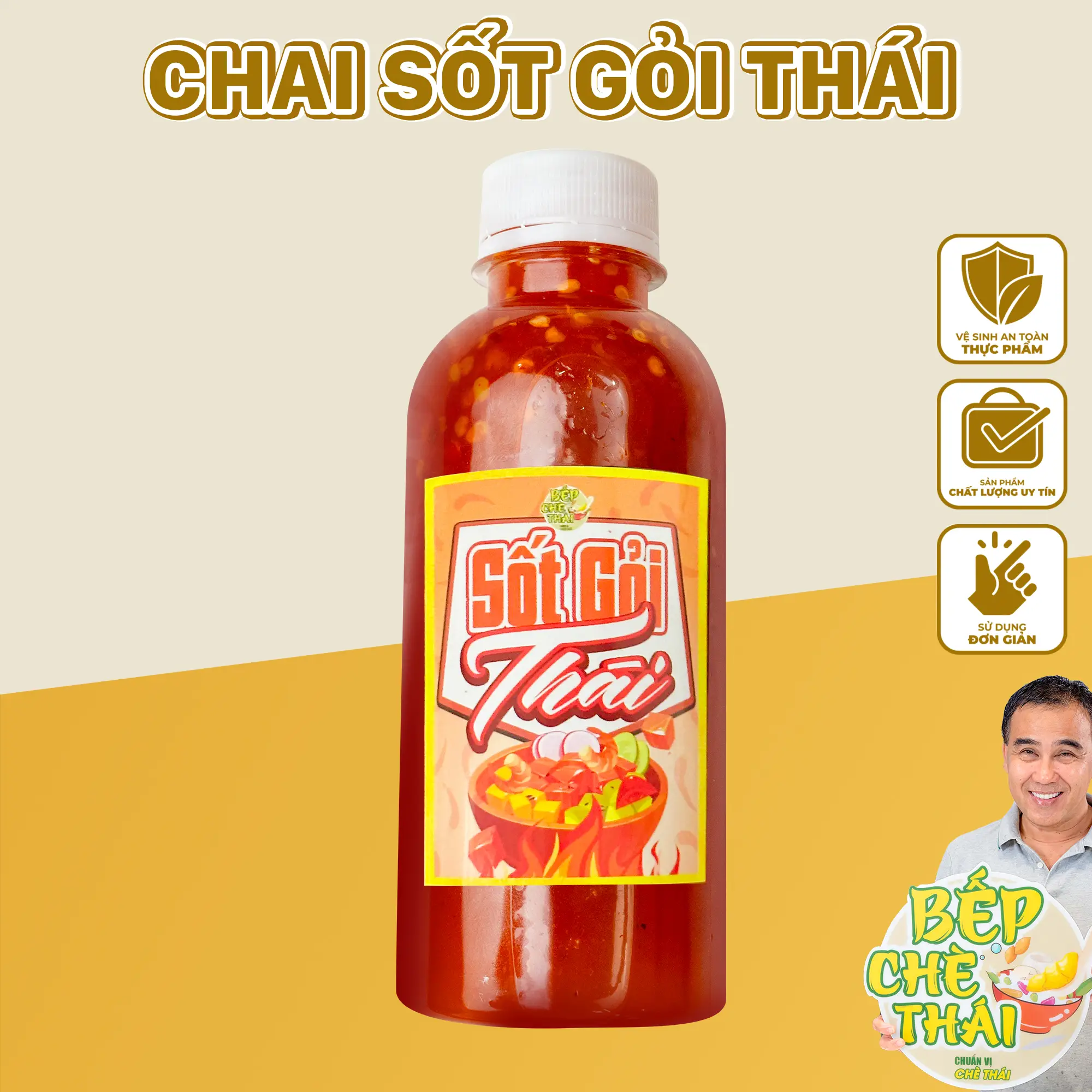 Chai Sốt Gỏi Thái Cay - Nước Sốt Trộn Gỏi, Rau Tiến Vua, Cơm Cháy Thơm Ngon Tiện Dụng Gia Vị