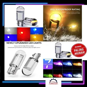 Lampu LED T10 Resin Full Kaca 360 Lampu Senja Lampu Plat Super Bright