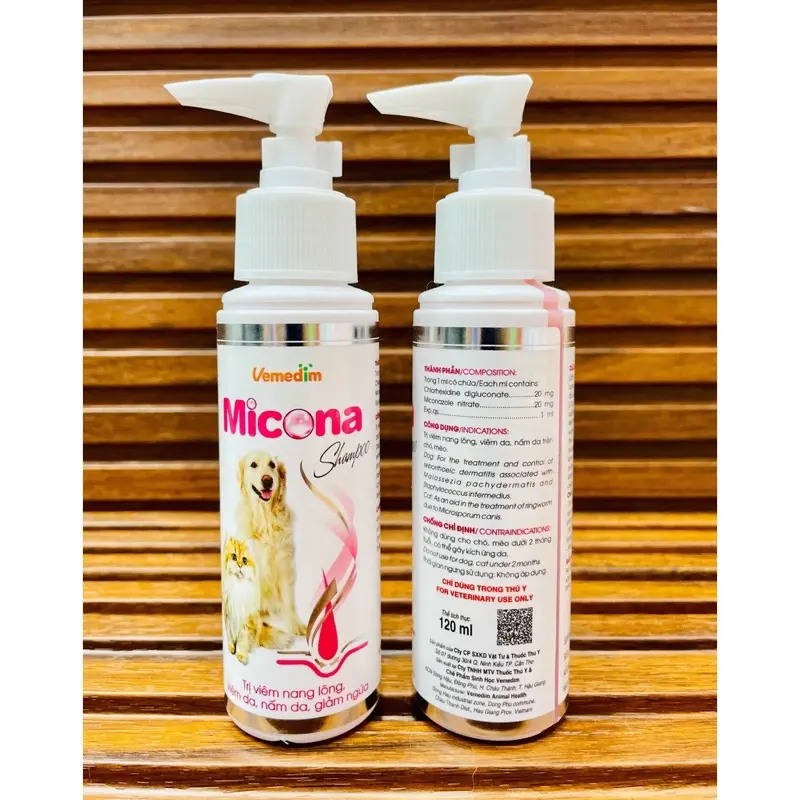Sữa Tắm Nang Lông Viêm Da Nấm Da Cho Chó Mèo Micona Vemedim Azipetshop 3