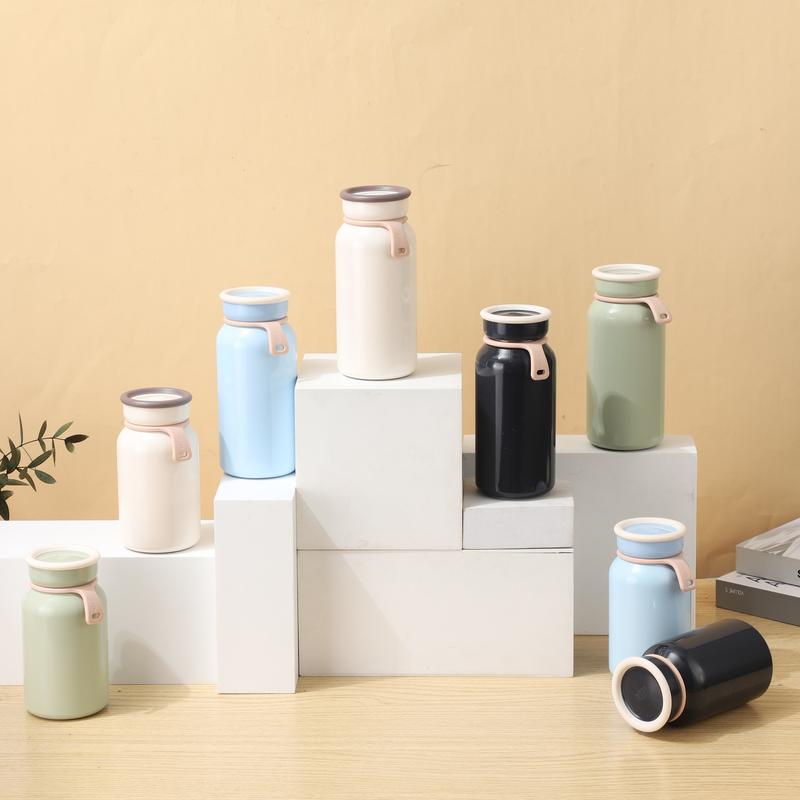 Cốc Sữa, Cầm Tay Mini, Thiết Kế Dễ Thương Cổ Điển Và Đơn Giản, Giữ Dây Nhật Bản, Cốc Giữ Nhiệt, Thích Hợp Cho Học Sinh, Thiết Kế Mới 4