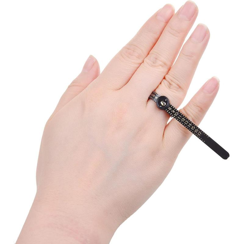 Ring Size Measuring Tool, Reusable Ring Size Measuring Tool with Magnifier, Hand Measuring Tool for Home & Office 2