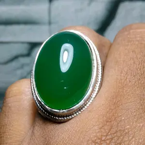 batu cincin akik green calcedoni