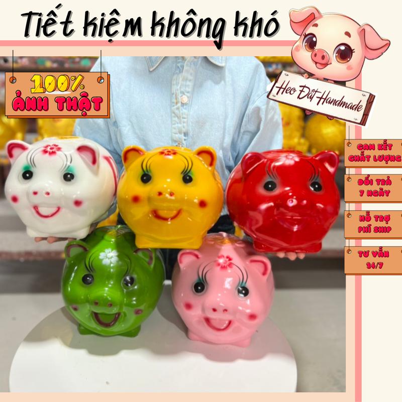 Heo đất Lợn đất Heo đất tiết kiệm dễ thương, Heo Đất Handmade, Pi size nhỡ Ống Tiết Kiệm Ống Heo Đựng Tiền