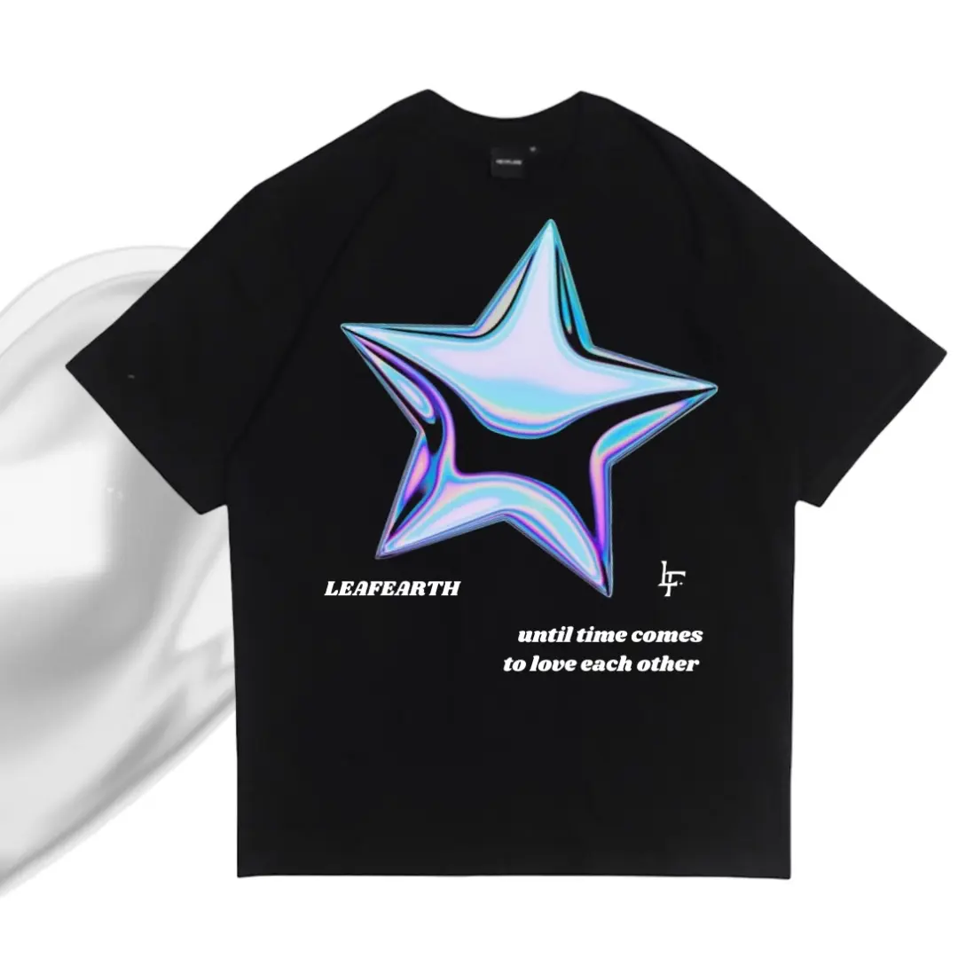 T-SHIRT STAR BLACK LF