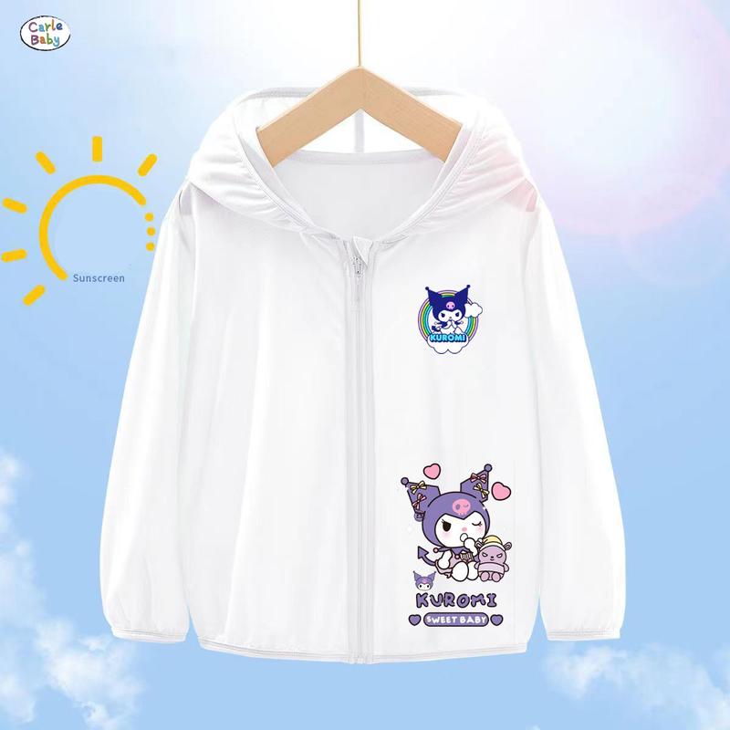 Áo Khoác Chống Nắng Cho Bé Gái, Áo Khoác Có Mũ Trùm Đầu, Sanrios Phim Hoạt Hình Melody Kuromi, Quần Áo Chống Nắng, Có Upf50 +, Nhanh Khô, Thích Hợp Cho Mùa Hè 2