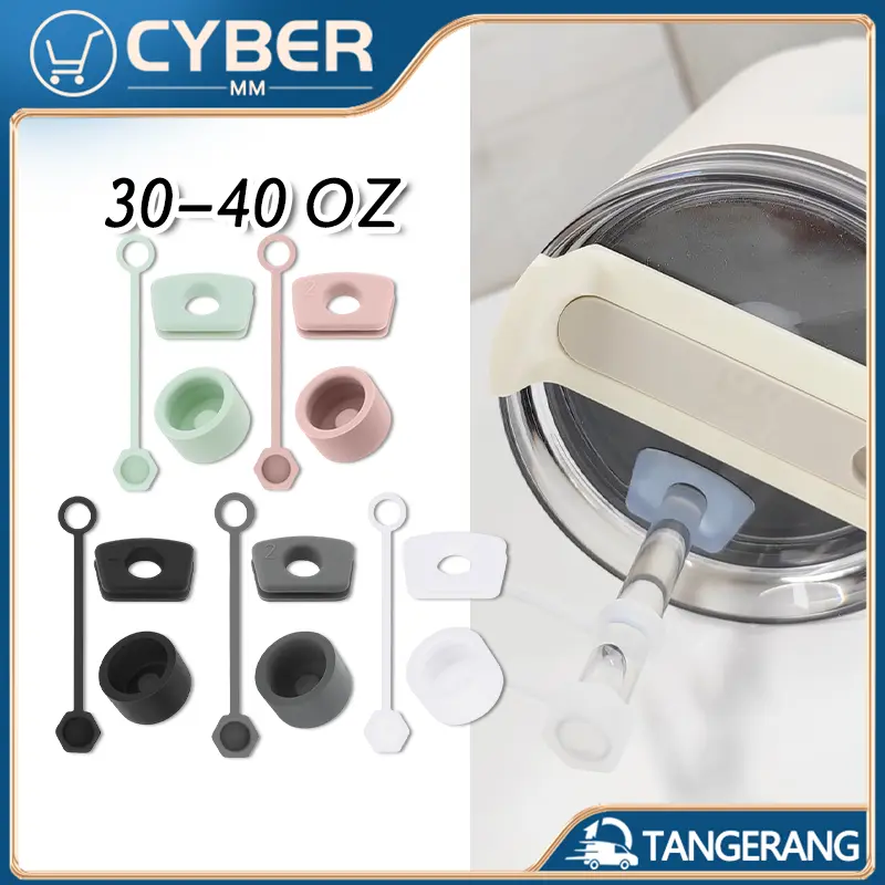 Stopper For Stanley Cup Untuk Stanley 30/40 OZ Anti Bocor Cup Silicone Spill Proof Stopper Menghentikan Puing-Puing Dan Debu Masuk Melalui Sedotan