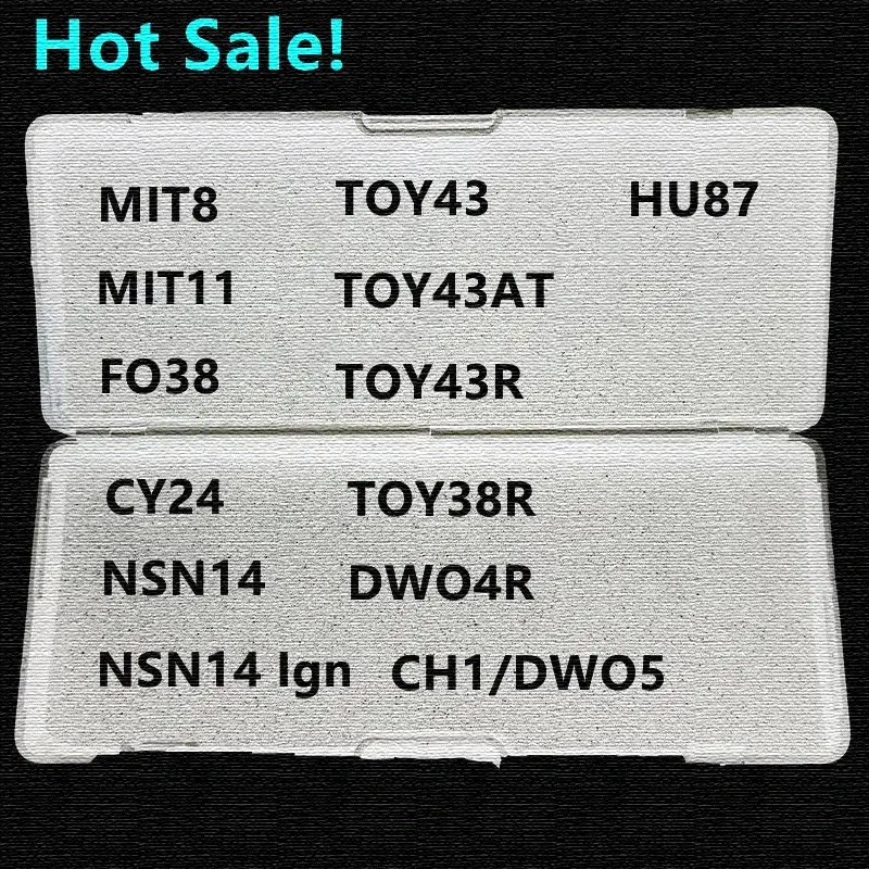Dụng cụ Lishi 2 trong 1, Bán Chạy, Dành cho các mẫu MIT8, MIT11, FO38, CY24, NSN14, TOY43, TOY43AT, TOY43R, TOY38R, DWO4R, DOW5, CH1, HU87, Thích hợp cho chìa khóa ô tô, Công cụ thợ khóa