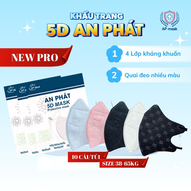 NEW Combo 100 cái khẩu trang 5D 3 lớp AN PHÁT dày dặn màu pastel quai đeo nhiều màu Women Phụ Kiện Khuyên Tai
