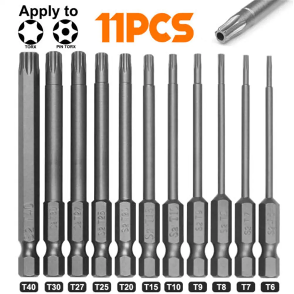 2022 Brand New Factory Workshop Screwdriver Bit Hex Bit Security Set Torx Type Accessories Extra Long Magnetic